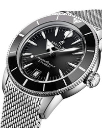 Breitling Superocean Heritage B31 Automatic 40mm, Steel Case, Black Dial, Steel Mesh Bracelet