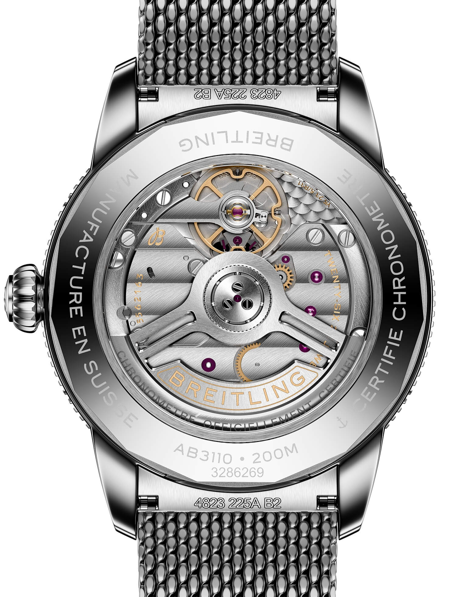 Breitling Superocean Heritage B31 Automatic 40mm, Steel Case, Black Dial, Steel Mesh Bracelet