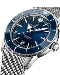 Breitling Superocean Heritage B31 Automatic 42mm, Steel Case, Blue Dial, Steel Mesh Bracelet
