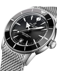 Breitling Superocean Heritage B31 Automatic 42mm, Steel Case, Black Dial, Steel Mesh Bracelet
