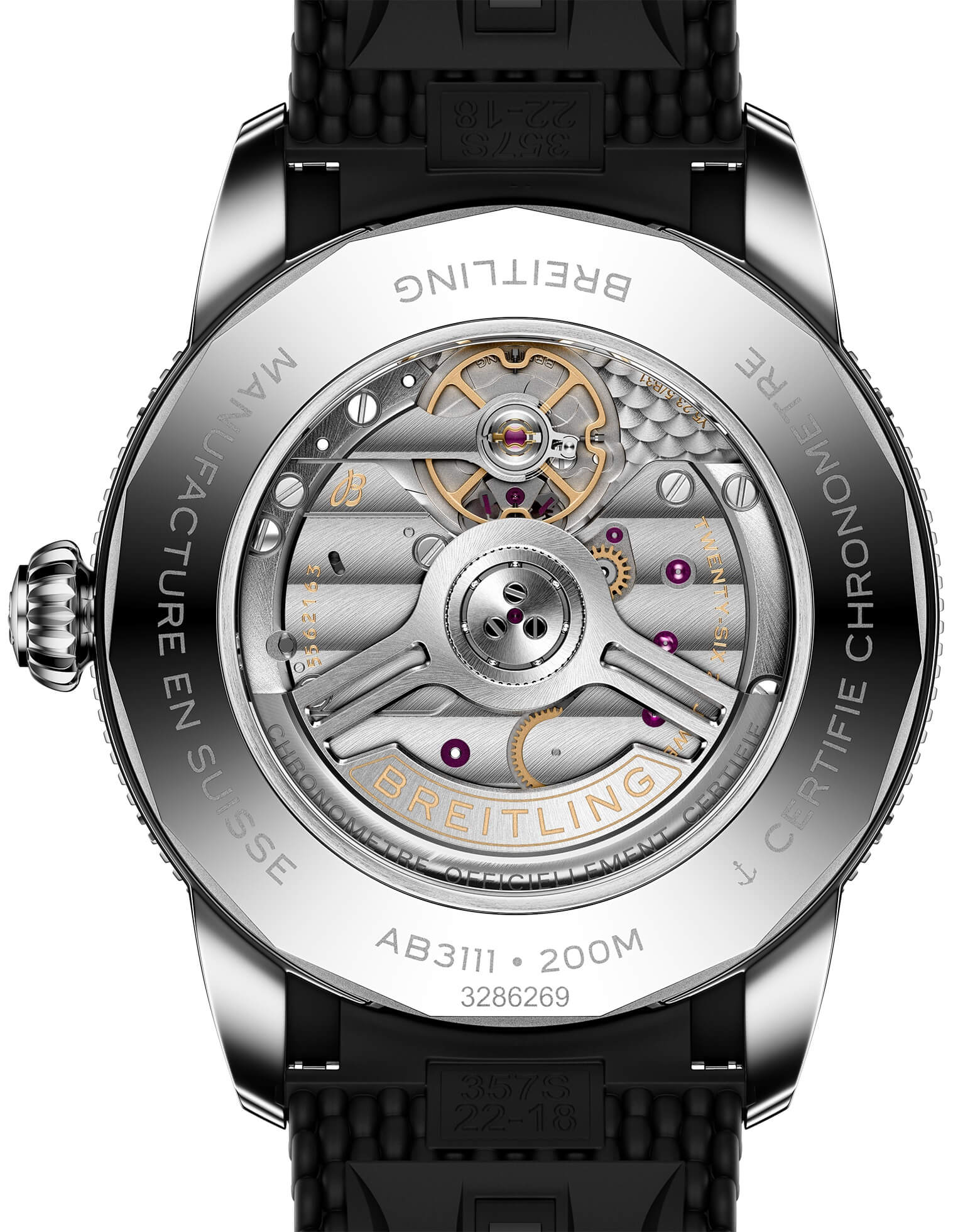 Breitling Superocean Heritage B31 Automatic 42mm, Steel Case, Black Dial, Rubber Deployant Strap