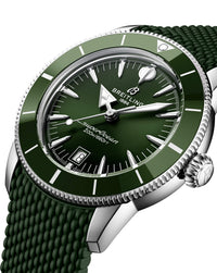 Breitling Superocean Heritage B31 Automatic 42mm, Steel Case, Green Dial, Rubber Deployant Strap