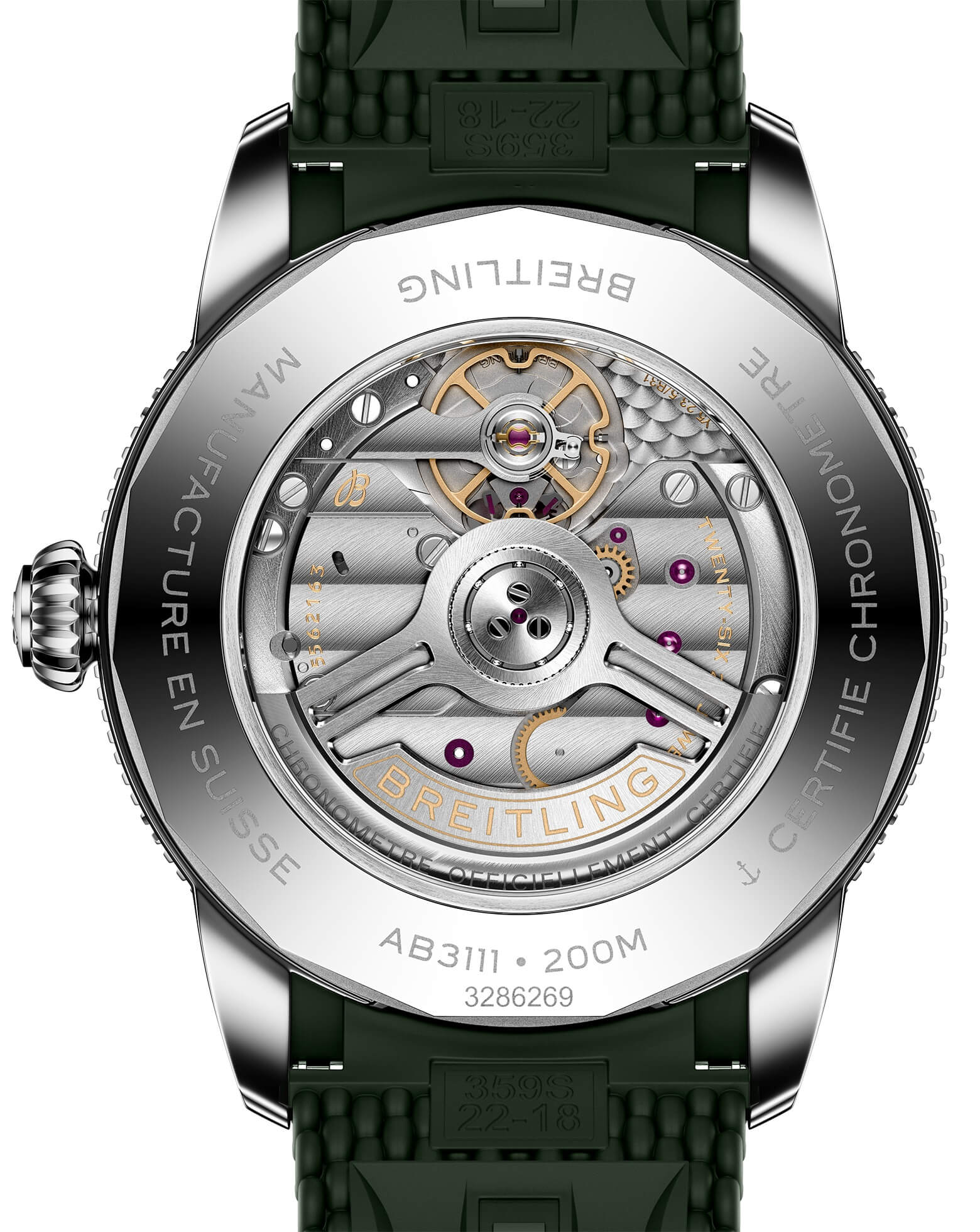 Breitling Superocean Heritage B31 Automatic 40mm, Steel Case, Green Dial, Rubber Deployant Buckle