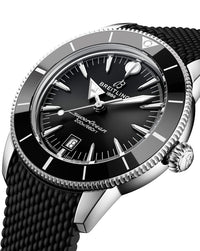 Breitling Superocean Heritage B31 Automatic 44mm, Steel Case, Black Dial, Rubber Deployant Strap