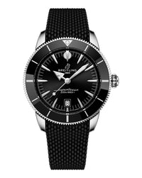 Breitling Superocean Heritage B31 Automatic 44mm, Steel Case, Black Dial, Rubber Deployant Strap