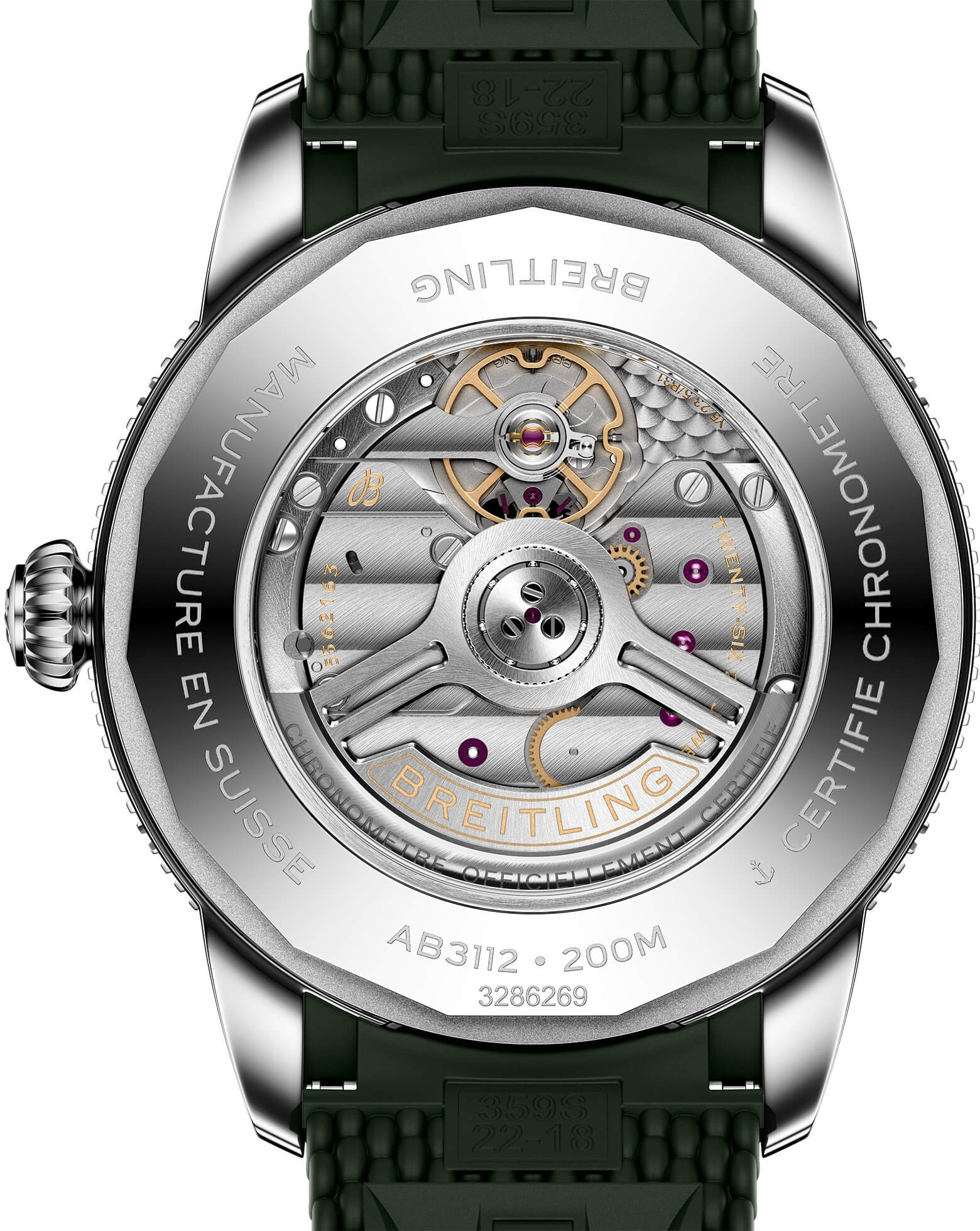 Breitling Superocean Heritage B31 Automatic 44mm, Steel Case, Green Dial, Rubber Deployant Buckle