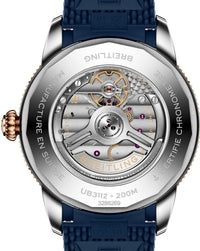 Breitling Superocean Heritage B31 Automatic 44mm, Steel & Red Gold Case, Blue Dial, Rubber Deployant Strap