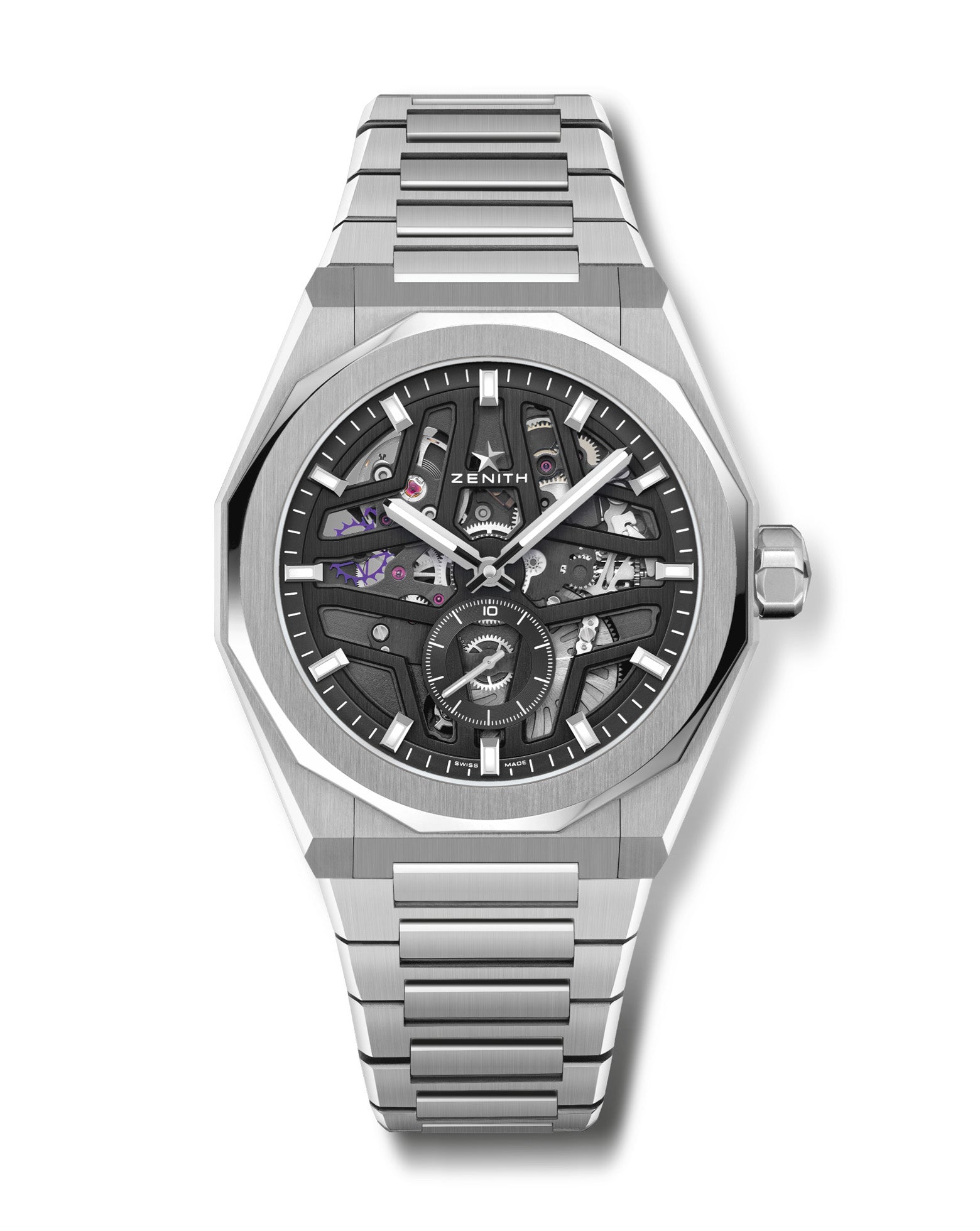 cortina ZENITH Defy Skyline Skeleton 41mm Black Dial Steel Bracelet