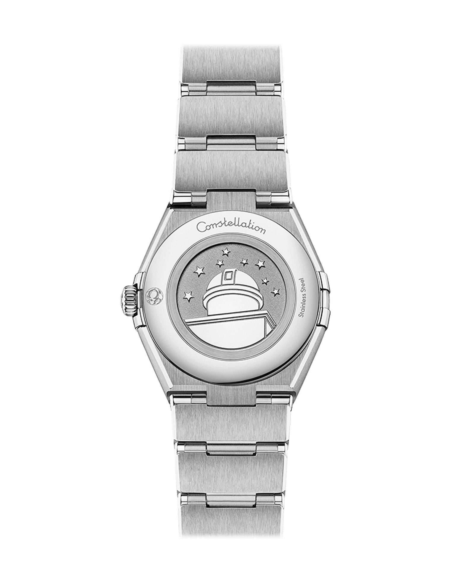 OMEGA Constellation Quartz 28mm, Steel Case, Pink Dial, Steel Bracelet