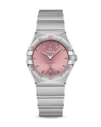 OMEGA Constellation Quartz 28mm, Steel Case, Pink Dial, Steel Bracelet