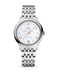 OMEGA De Ville Prestige Co‑Axial Master Chronometer 34mm, Steel Case, Mother-of-Pearl Dial, Steel Bracelet