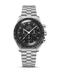OMEGA Speedmaster Moonwatch Professional Co‑Axial Master Chronometer Chronograph 42mm, Steel Case, Black Dial, Hesalite Crystal, Steel Bracelet