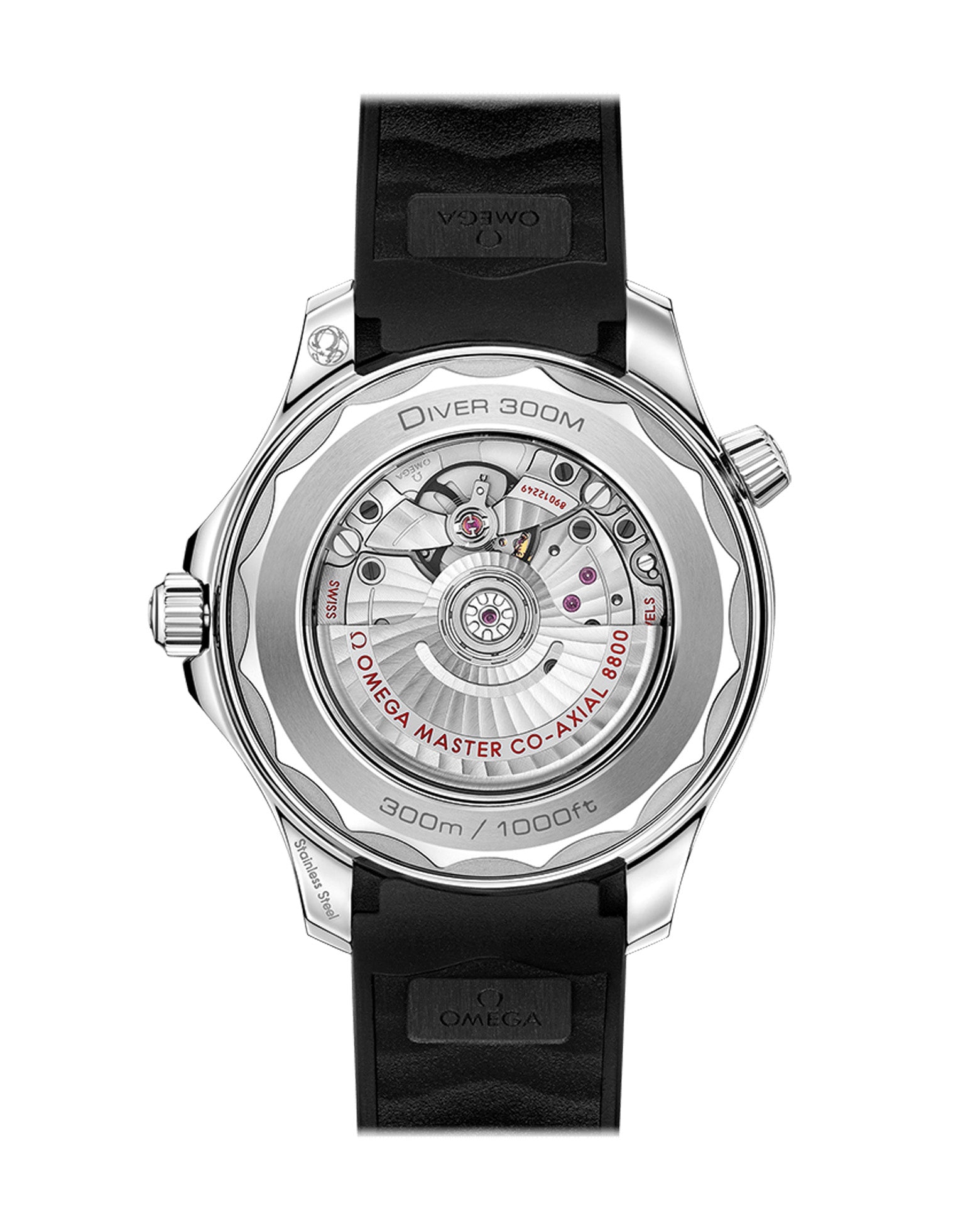 OMEGA Seamaster Diver 300M Co‑Axial Master Chronometer 42mm, Steel Case, White Dial, Black Rubber Strap