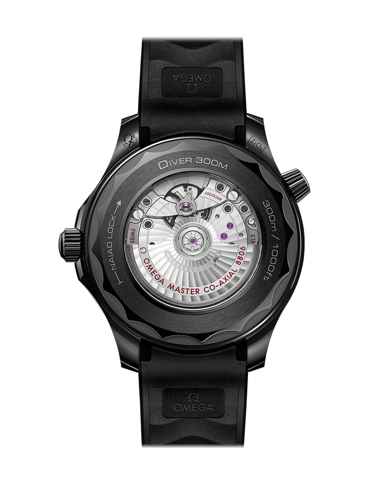 OMEGA Seamaster Diver 300M Co‑Axial Master Chronometer Black Black Black Ceramic Case, Black Dial, Black Rubber Strap